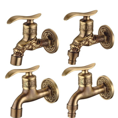 Antique Style Brass Carved Decorative Faucet