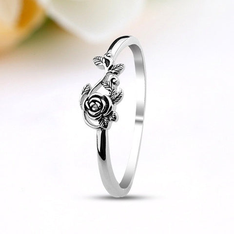 Silver Rose Ring