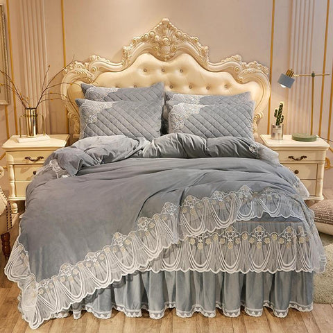 Velvet Quilted Bed Dress