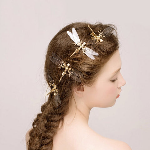Golden Dragonfly Hairpin Girls