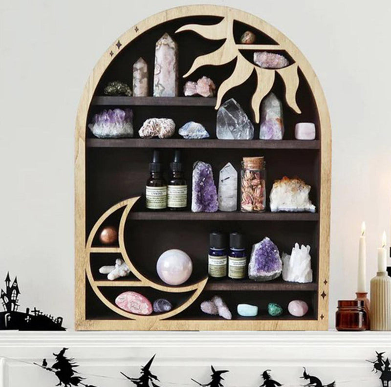 New Moon Crystal Wall Display