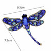 Glass Gemstone Dragonfly Brooch
