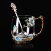 Clear Glass Teacup with Spoon and Lid