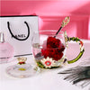 Crystal Glass With Flower Teacup