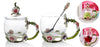 Crystal Glass With Flower Teacup