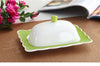 Ceramic embossed lace butter dish