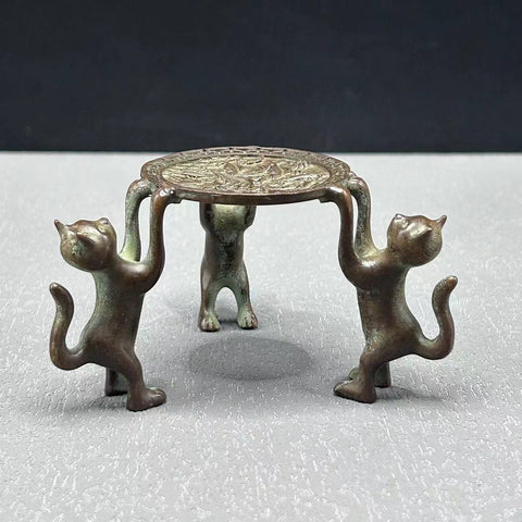 Antique Style Cat Ceremony Incense Burner