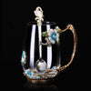 Clear Glass Teacup with Spoon and Lid