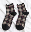Plaid Cotton Ladies Socks