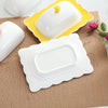 Ceramic embossed lace butter dish