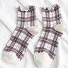 Plaid Cotton Ladies Socks