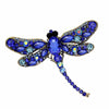 Glass Gemstone Dragonfly Brooch