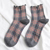 Plaid Cotton Ladies Socks