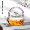Butterfly Clear Glass Teapot