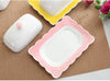 Ceramic embossed lace butter dish