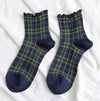 Plaid Cotton Ladies Socks