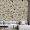 Butterfly And Tropical Plant Self-adhesive TV Background Wallpaper