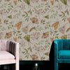 Butterfly And Tropical Plant Self-adhesive TV Background Wallpaper
