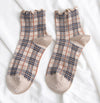 Plaid Cotton Ladies Socks