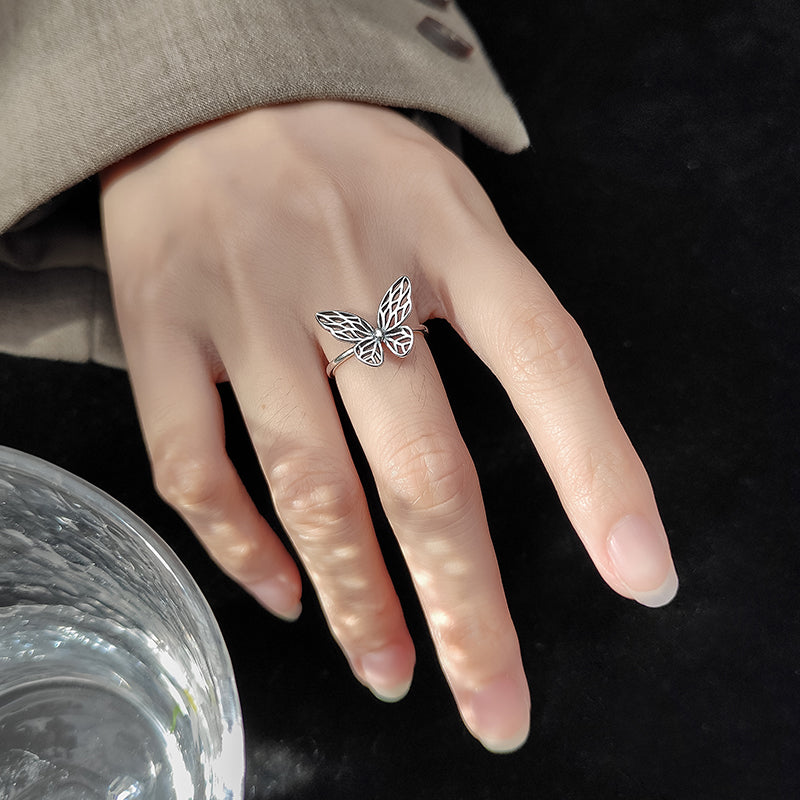 Sterling Silver Butterfly Ring