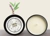 Simple Candles in a Black Tin