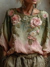 Rose Linen Blouse