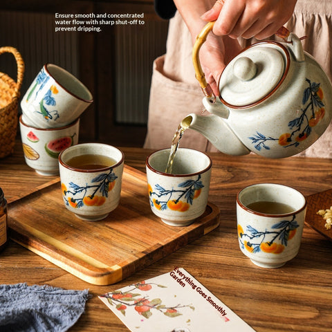 Retro Teapot And Teacup Set